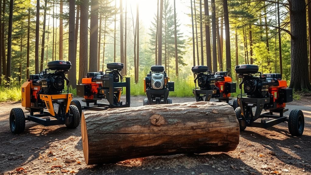 features of top log splitters