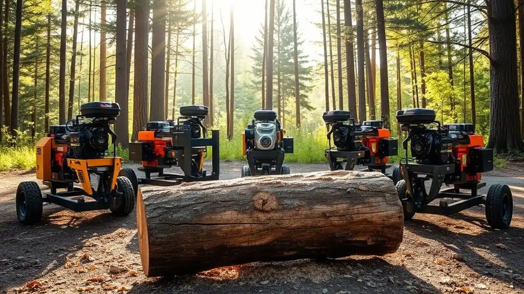 features of top log splitters