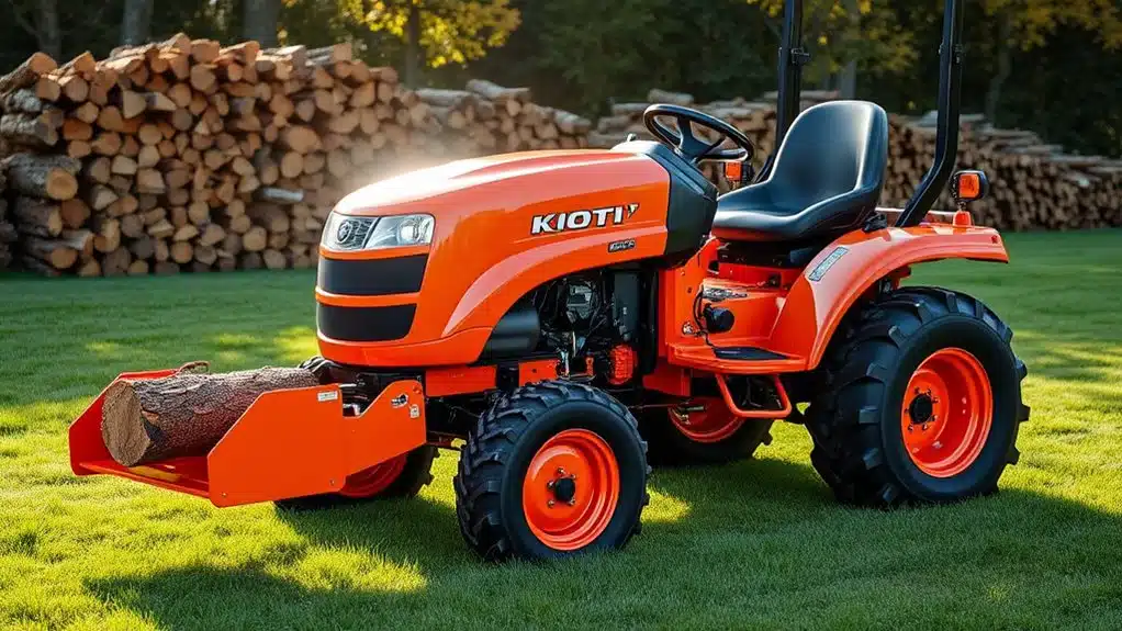 Die 10 besten Traktoren mit Holzspalter für effizientes Hacken 2 kioti ck2610 tractor splitter