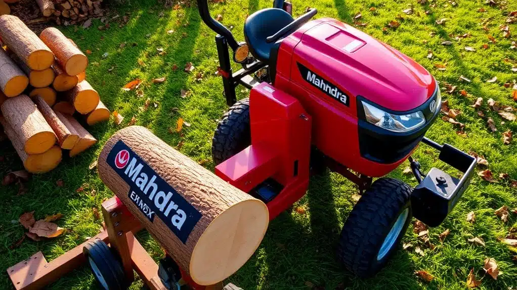 Die 10 besten Traktoren mit Holzspalter für effizientes Hacken 4 mahindra emax 20s wood splitter