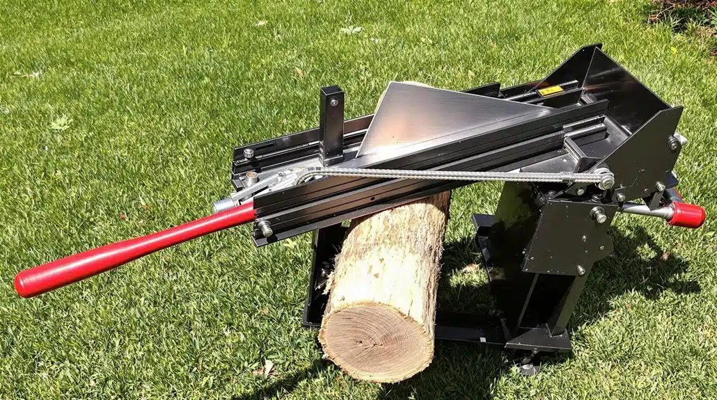 manual wood splitter operation