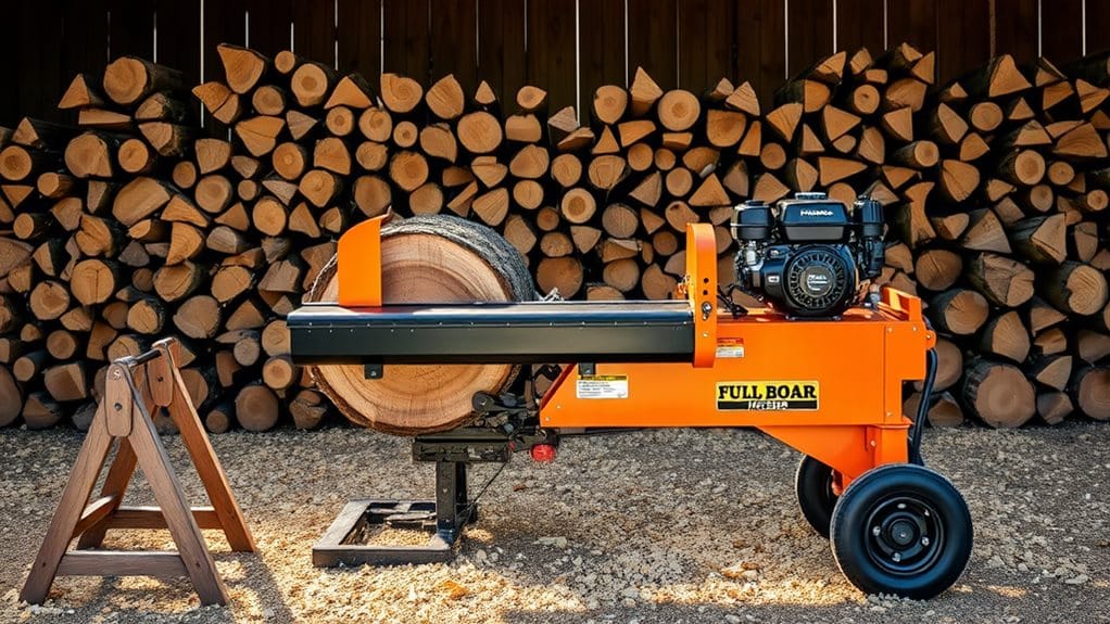 powerful 35 ton log splitter