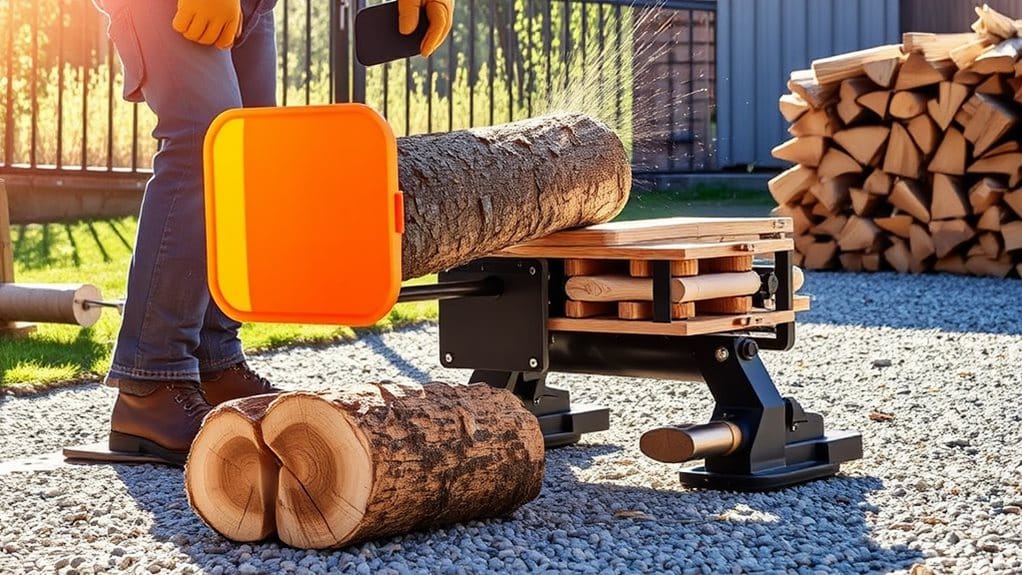 safety features in wood splitting