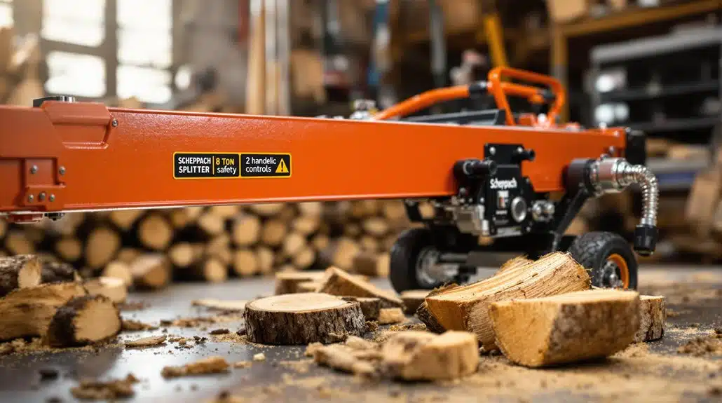 scheppach 8t wood splitter features