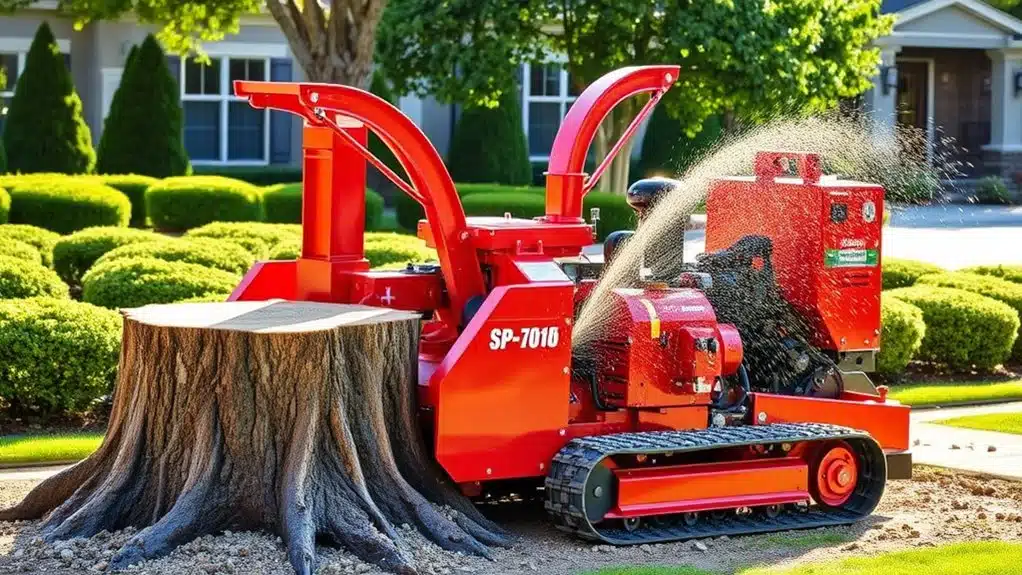 self propelled stump grinder machine