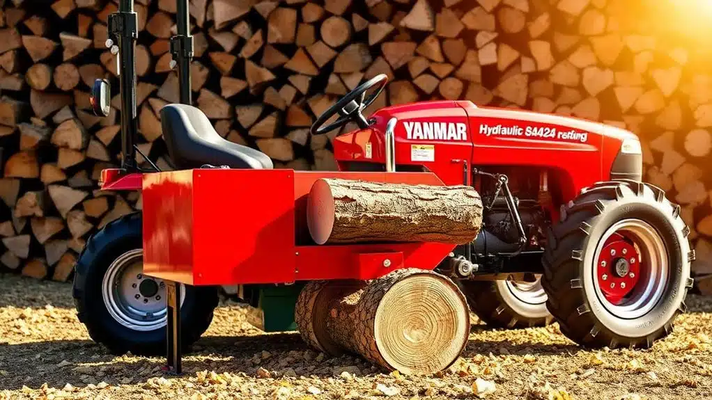 Die 10 besten Traktoren mit Holzspalter für effizientes Hacken 5 yanmar sa424 splitting machine