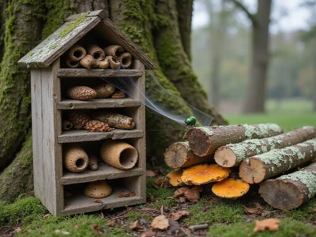 Waldbiodiversität Insektenhotels