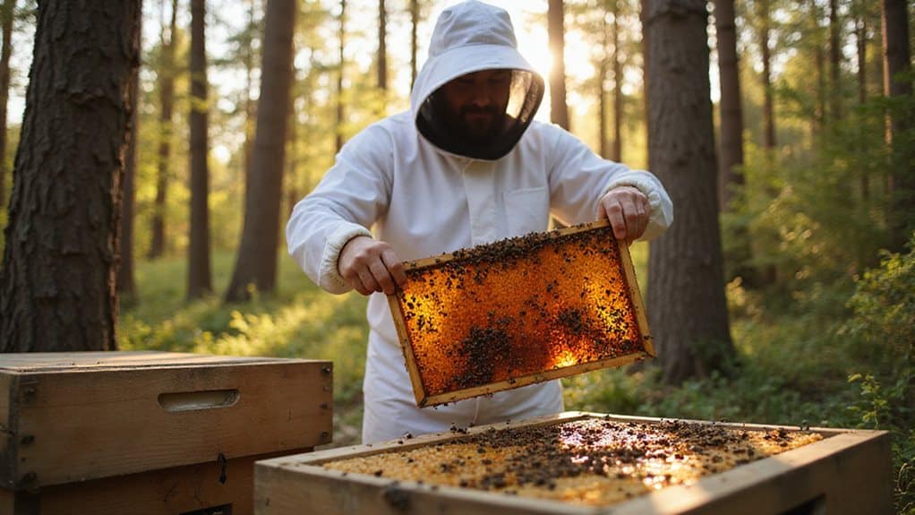 Waldhonig-Erntetechniken