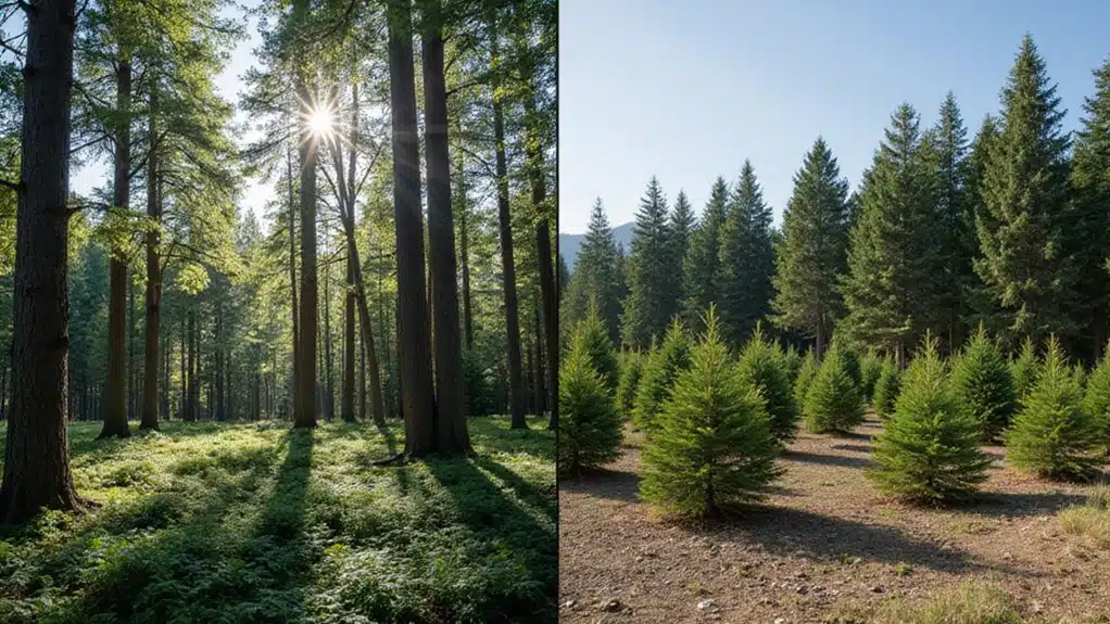 nachhaltige Forstwirtschaft versus Monokultur