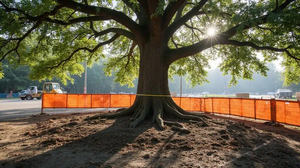 Einrichtung der Baumschutzzone