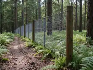 Wildschutzzauninstallation
