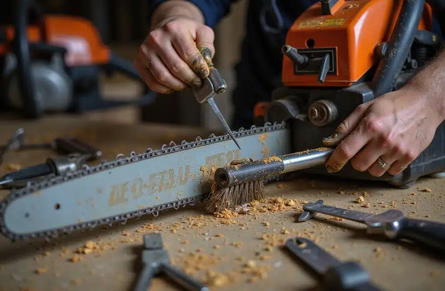 Kettensägen-Zubehör Wartung 1 Ketten- und Führungsschienenwartung