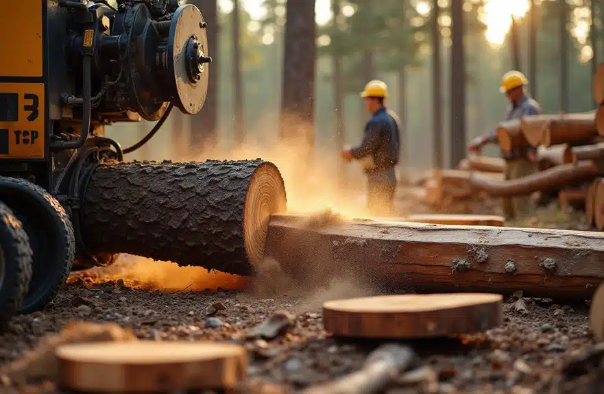 Mobile Sägewerke 2 verschiedene Nutzerdemografien verwenden Sägewerke