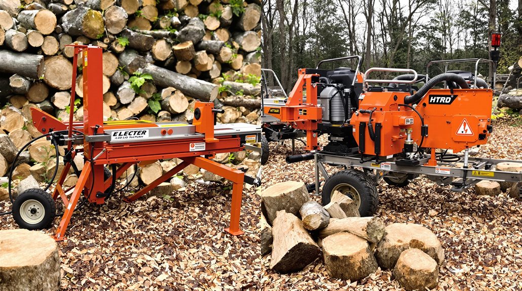 Elektrische vs. hydraulische Spalter