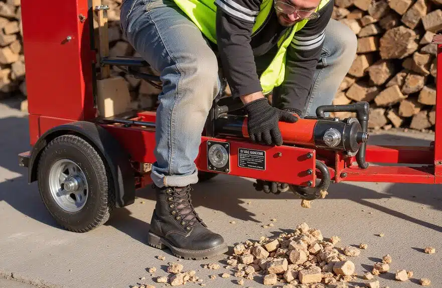 Betrieb von Holzspaltern sicher: Sicherheitscheckliste 1 wesentliche Holzspalter-Sicherheitsausrüstung