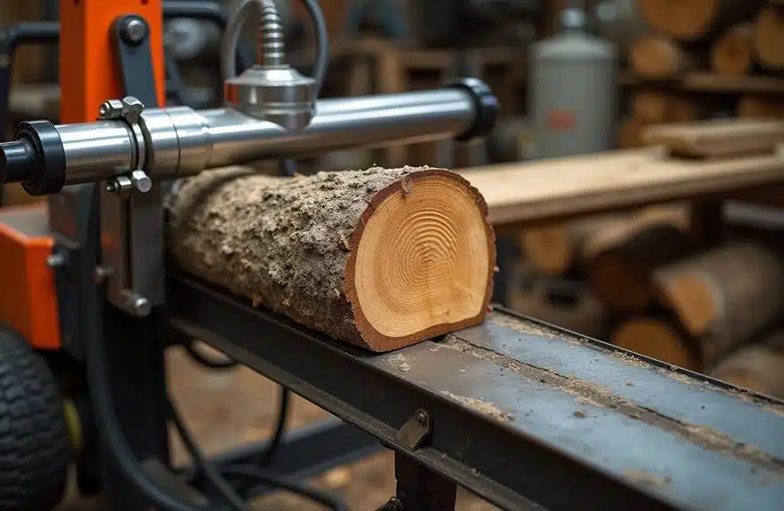Horizontaler Holzspalter: Technologie und Vorteile 1 hydraulisch betriebener horizontaler Holzspalter