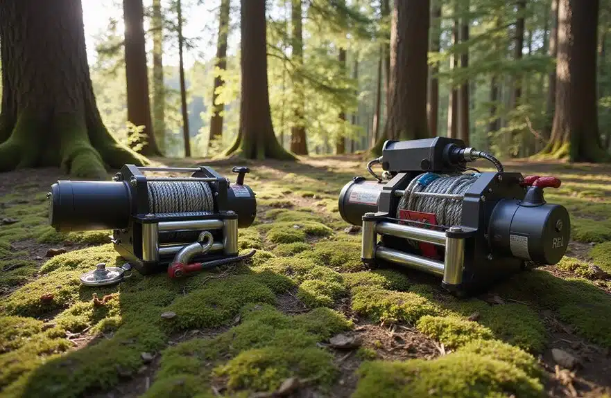 Winden Im Wald – Elektrisch Oder Hydraulisch? 2 tragbare Winden für die Forstwirtschaft