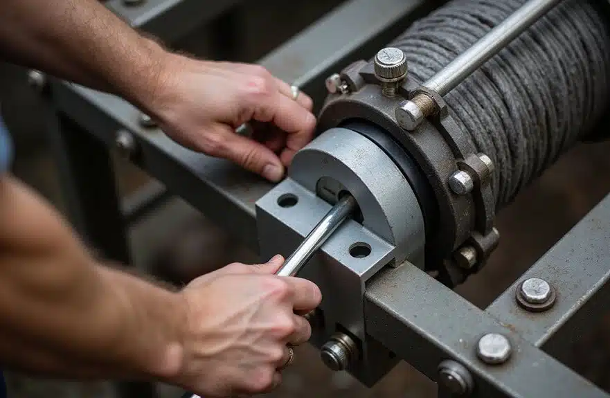 Ordnungsgemäße Installation von Forstwinden 1 Forstwinde sicher montieren