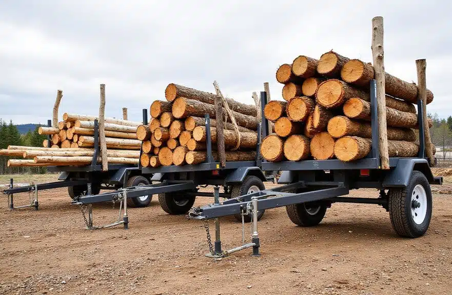 Einachsige Holztransportanhänger für kleine Forstbetriebe im Vergleich 1 Gewichtsverteilung für Forstwirtschaft