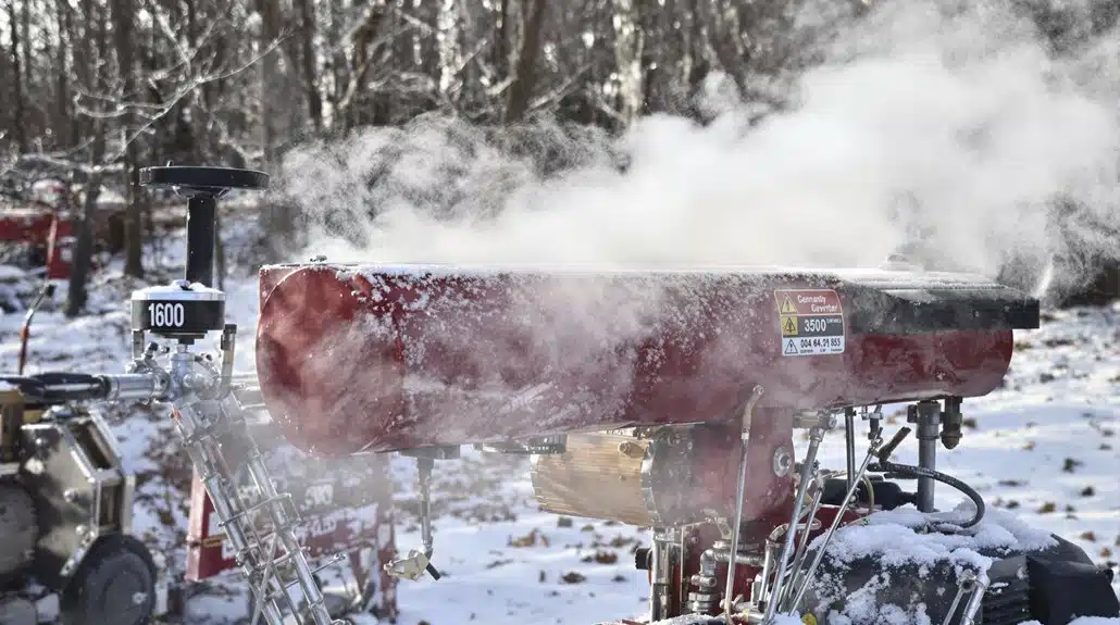Wintertest für Holzspalter