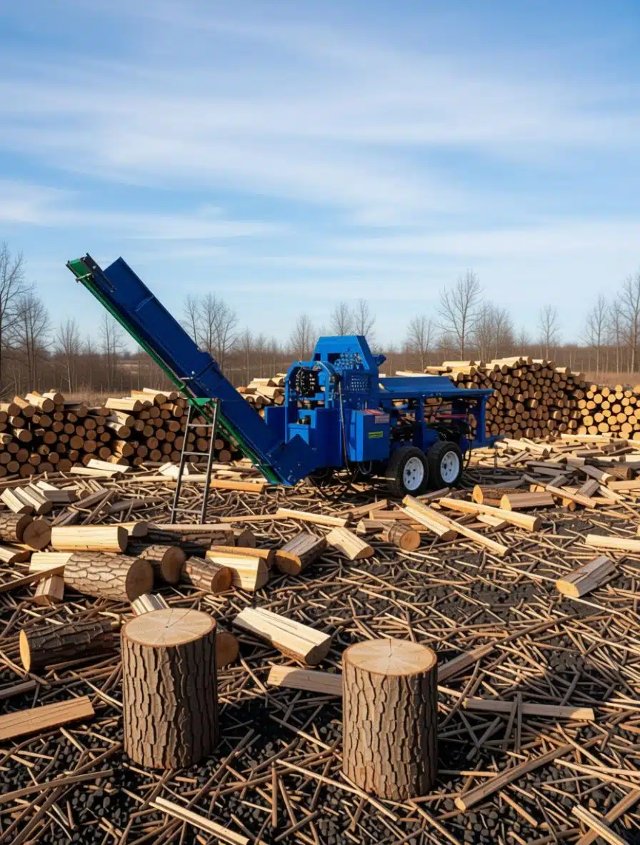 Forst Actor FP 500H – 30 t Sägespaltautomat 17 Brennholzprozessor mit Förderband Forst Actor FP 500H – 30 t Sägespaltautomat